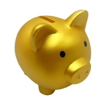 Pokladnička Pokladnička - Zlaté prasátko - 10 cm - PK90-27