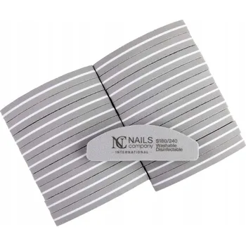 Pilník půlměsíc šedý 180/240 20 ks Nails Company