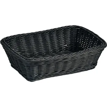 chlebník Kesper Pletený koš na chléb v černém, praktickém a snadno udržovatelném chlebovém koši