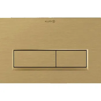 Splachovací tlačítko Kludi Unifix Tlačítko ovládací pro WC, duální, 3/6 l, kartáčované zlato PVD, 32PP01N0