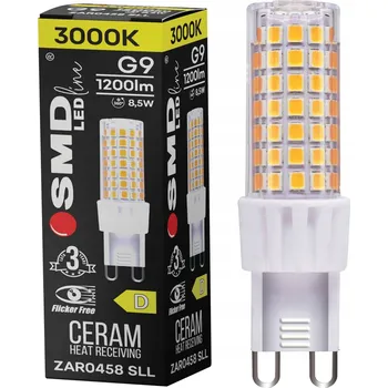 Žárovka LED žárovka G9 8,5W 1200lm TEPLÁ BARVA NeBliká, halogenová, jednoduchá