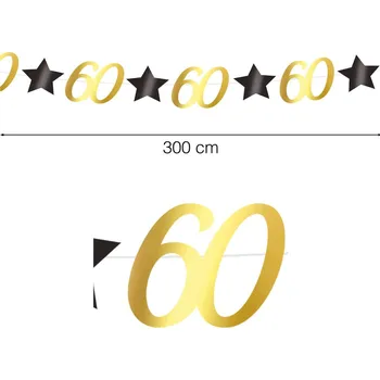 Girlanda k 60. narozeninám, 3 m