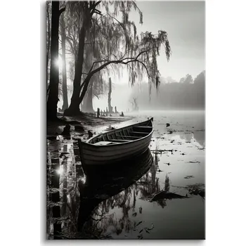 Obraz Moderní obraz do obýváku Černobílá krajina Obrazy na zeď 80x120