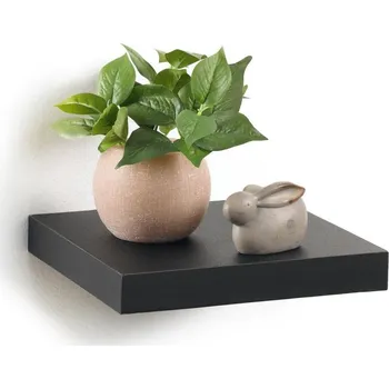 Homea Nástěnná police z MDF, 25 x 22,8 cm, černá