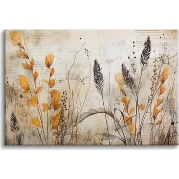 Obraz Obraz na plátně do obývacího pokoje Nástěnná dekorace Rostlinný motiv Boho 80x120