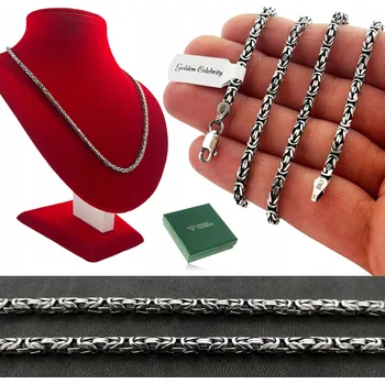 Řetízek STŘÍBRNÝ ŘETÍZEK KRÁLOVSKÝ VZOR 925 PÁNSKÝ OXIDOVANÝ 45cm/2,8mm + DÁRKY ZDARMA