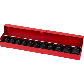 HERMAN Nástrčkové klíče 1/2", krátké, QSW-70 Impact, 11-dílná sada