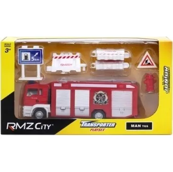 autíčko Hasiči dopravní značky oplocení Kolektivní práce