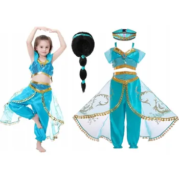 Karnevalový kostým KOSTÝM PŘEVLEK ARABSKÁ DUBAJSKÁ PRINCEZNA JASMÍNA 110 116 CM