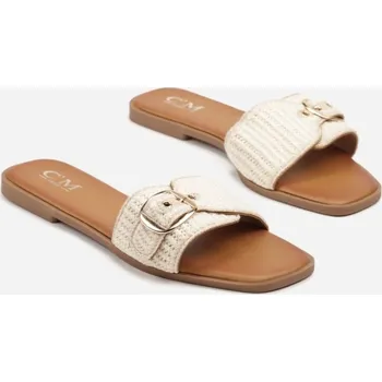 Dámské pantofle Dámské béžové pantofle s přezkou 5259-42, VELIKOST 39