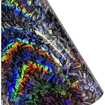 Stínítko do auta Samolepicí fólie lesklá duhová černá nebo lesklá zlatá 50x200 cm Tuningová PVC fólie na kapotu s efektem měnících se barev Bez bublin černá