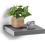 Homea Nástěnná police z MDF, 25 x 22,8 cm, šedá