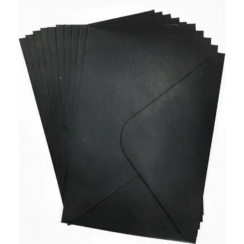 Obálka OBÁLKA OBDÉLNÍKOVÁ C6 11,4 cm x 16,2 cm ČERNÁ 120g 10 kusů