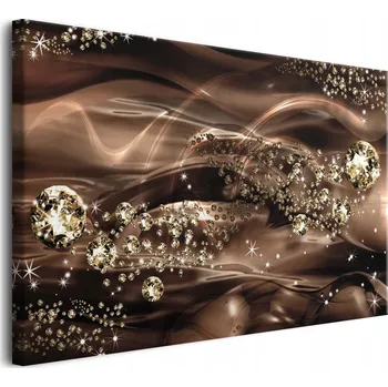 Obraz Obraz na plátně moderní obrazy na zeď zlato hnědá krystaly 80x120cm