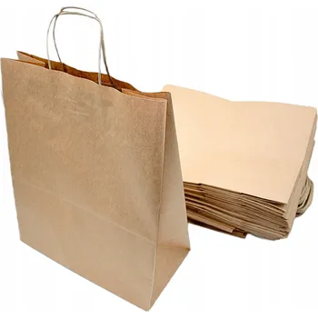 Obraz Papírové tašky Hurtopak 33 x 16 x 38 cm, 100 kusů