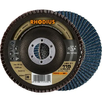 Brusný kotouč Rhodius 202647 | Brusný lamelový kotouč LSZ F1 PRO line / 115x22,23 - K40
