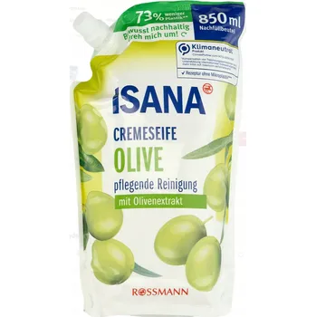 Koupelová kosmetika ISANA Tekuté mýdlo NÁHRADNÍ NÁPLŇ Olivové - 850 ml