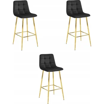 Jídelní židle Barová Židle Oskar , černá, látka 102 cm