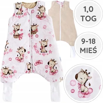 Spacák Mušelínový spací pytel BabyU s ponožkami, velikost S, 0.5 TOG