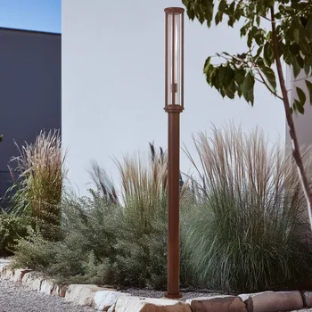 Venkovní osvětlení Lucande venkovní světlo Alivaro, rezavá, 220 cm, E27, IP65 rezavý 1 x 15 W LED - Doprava zdarma