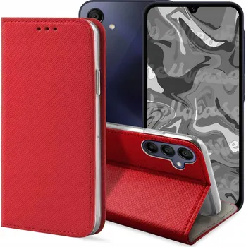 Pouzdro na mobilní telefon Flipové pouzdro Hello Case pro Samsung Galaxy A15 5G, červené