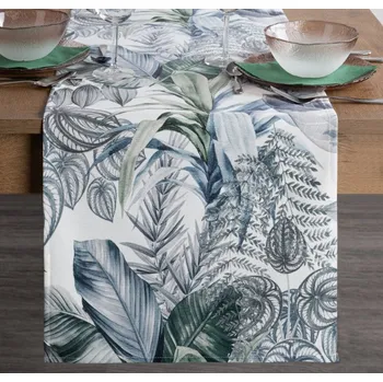 ubrus Ubrus DAVOS 2 bílý / zelený