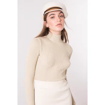 Dámské šaty Jumper 15817 světle béžový S