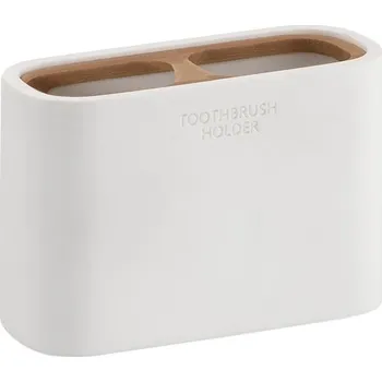 Držák na kartáček Gedy Ninfea sklenka na postavení bílá bambus 139802