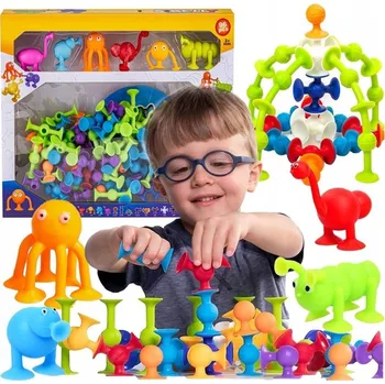 ostatní stavebnice Stavební Stavebnice click4TOYS Přísavky 96 dílů