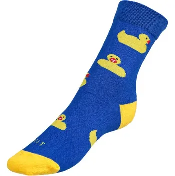 Dámské ponožky Bellatex Ponožky Kachna modrá, žlutá, rozměr 43-46