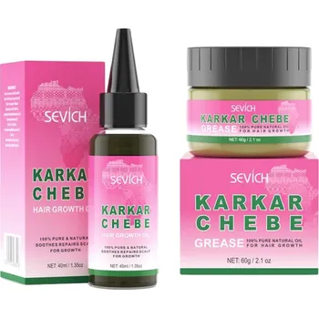 Vlasová regenerace Sada Batana olej 40 ml a máslo na růst vlasů 100% přírodní Péče o alopecii Chebe semínka Karkar olej Sezamový olej Regenerace vlasů