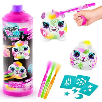 Hračka EP Line Airbrush Neon Mini překvapení 2-pack plyšák k vybarvení 2ks 6 druhů | 852061