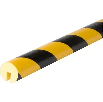 Dětská zábrana Černo-žlutá pěnová reflexní ochrana rohů zdí a stěn "typ B" - průměr 4 cm, délka 100 cm