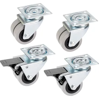 Pojezdové kolečko dörner plus helmer 450105 Dvojité otočné kolečko ve vidlici Ø kola: 50 mm nosnost (max.): 80 kg 4 ks