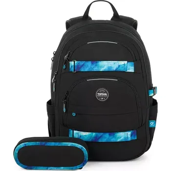 Školní batoh Černý studentský batoh Topgal VIKI 25037 SET STUDENT