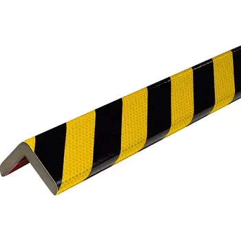 Dětská zábrana Černo-žlutá pěnová reflexní ochrana rohů zdí a stěn typ H+ - délka 100 cm, šířka 6,3 cm, výška 6,3 cm