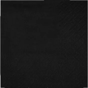 Party nádobí Koktejlové ubrousky černé – 21 × 20 cm, 25 ks
