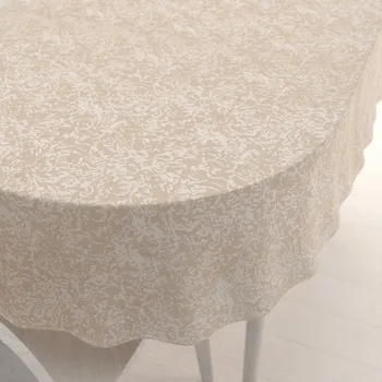 ubrus Teflonový oválný ubrus TF-097 Venezia pudrově béžový 50x100 cm