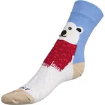 Bellatex Ponožky Lední medvěd modrá, bílá, rozměr 43-46