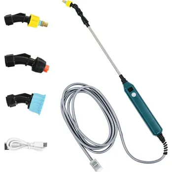 Zavlažovač Elektrický postřikovač s USB-C nabíjením 2400mAh Přenosný postřikovač s teleskopickou trubkou 22–60 cm 3 trysky Hadice 3 m