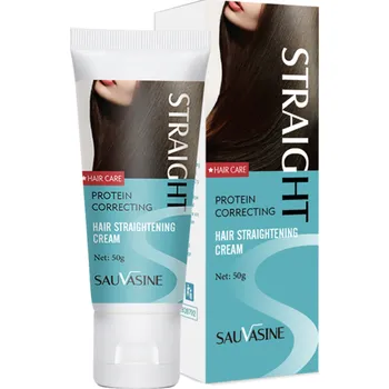 Stylingový přípravek Keratinový krém na narovnání vlasů Vyhlazující péče proti třepení a krepatění Profesionální uhlazení Hebké rovné lesklé vlasy