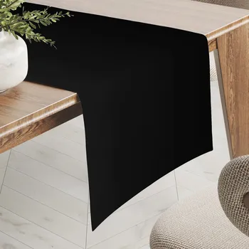 ubrus Teflonový běhoun na stůl TF-108 Černý bez vzoru 20x120 cm