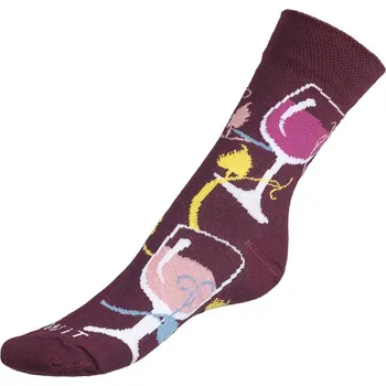 Dámské ponožky Bellatex Ponožky Víno červené červená, rozměr 43-46