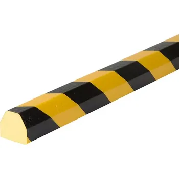 Dětská zábrana Černo-žlutá pěnová reflexní ochrana rohů zdí a stěn typ CC - délka 100 cm, šířka 4,1 cm, výška 3,6 cm