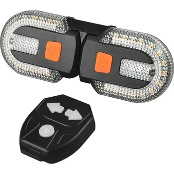 Cyklosvítilna Zadní směrové světlo na kolo s LED 30 lm USB dobíjení 3 režimy Dálkové ovládání Blikačka na sedlovku 8,5 x 14 x 4 cm Výstražné svícení