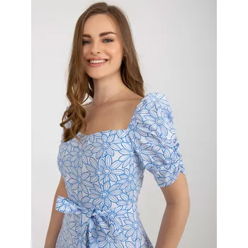 Dámské šaty LK SK 509002 šaty.03P bílá a modrá 38