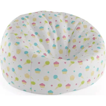 Sedací pytel Sablio Sedací vak Cocoon Zmrzlinky s muffiny - 75 x 45 x 35 cm