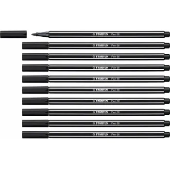Fixy Stabilo Pen 68 Černá (10 kusů)