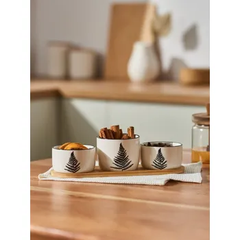 Sinsay - Servírovací tác s vánočním motivem - bílá - 115CX-00X - 115CX-00X-ONE-2