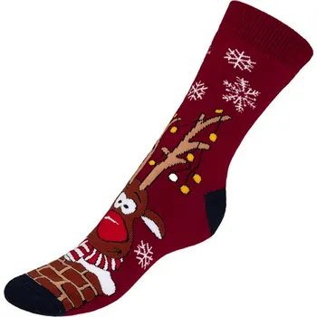 Dámské ponožky Bellatex Ponožky Termo Rudy 7 červená, rozměr 42-46